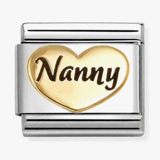 Nomination Gold Enamel Nanny Heart Charm