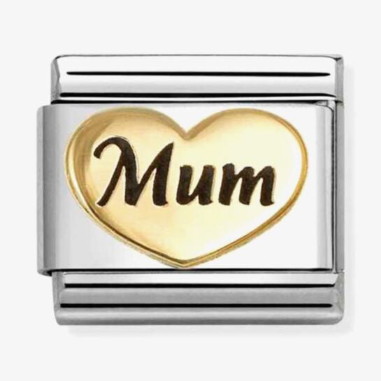 Nomination Gold Enamel Mum Heart Charm