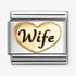 Nomination Gold Enamel Wife Heart Charm