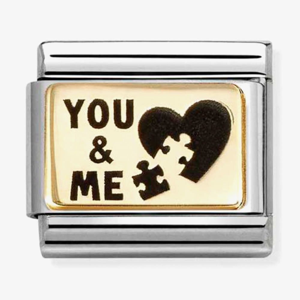 Nomination Gold You & Me Puzzle Charm
