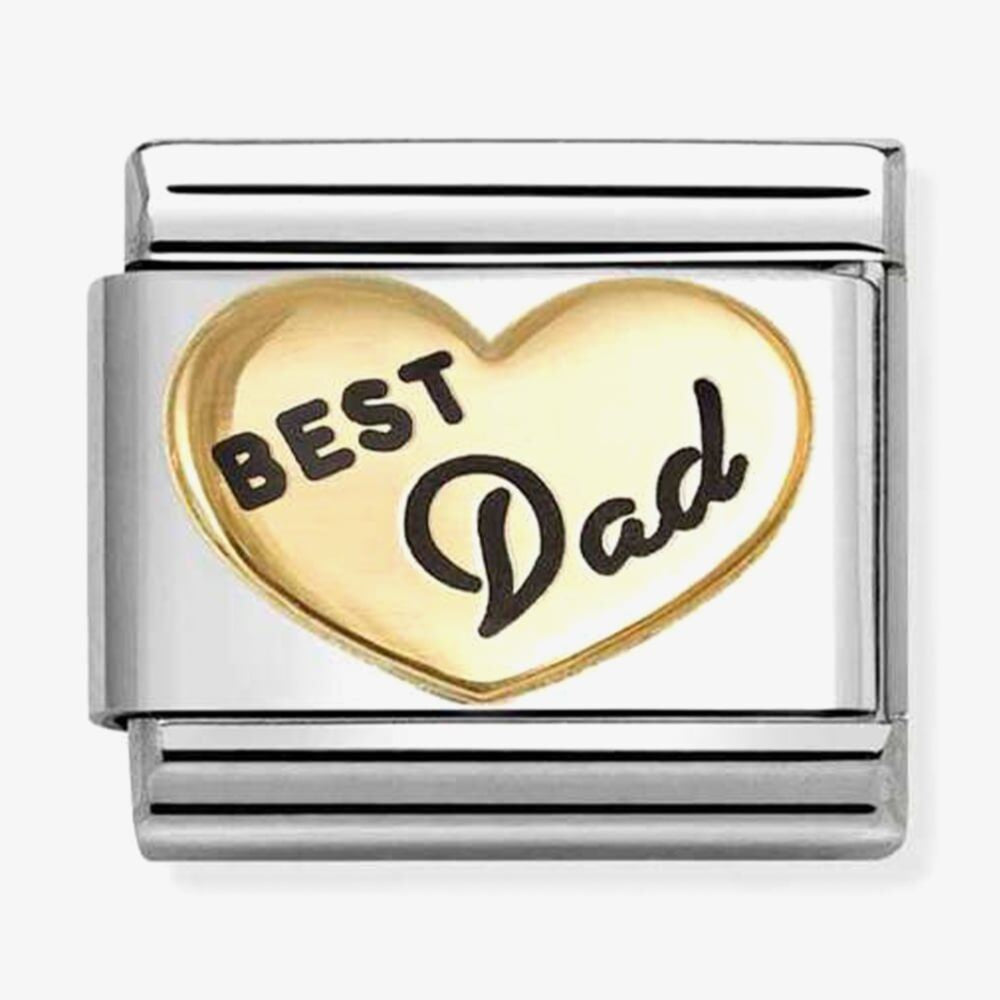 Nomination Gold Best Dad Heart Charm