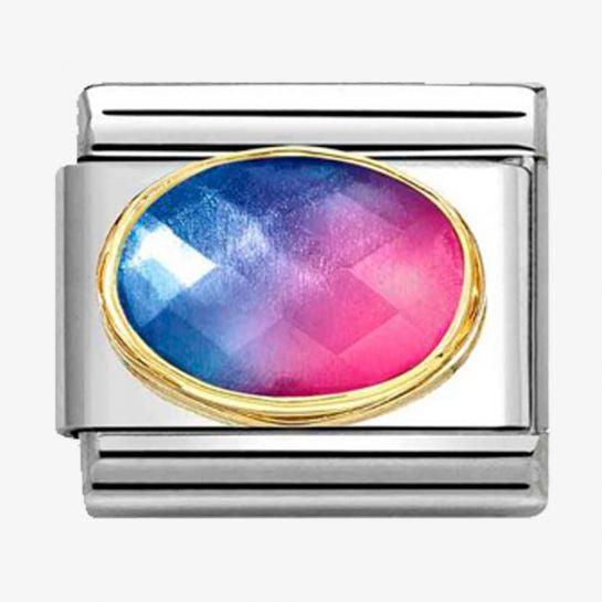 Nomination Gold Blue Red Ombre Charm