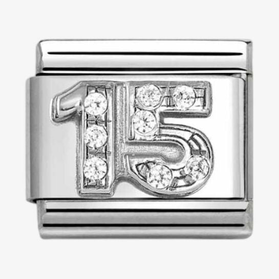 Nomination Silver CZ 15th Birthday Charm