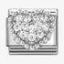 Nomination Silver CZ Beaded Heart Charm