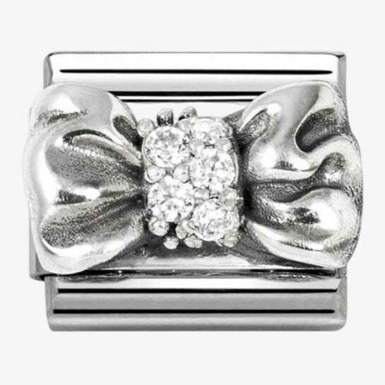 Nomination Silver CZ Bow Charm