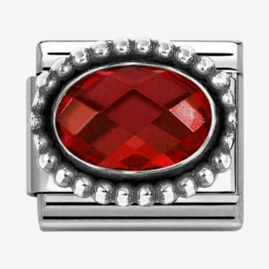 Nomination Silver Red Faceted Beaded Charm