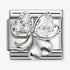 Nomination Silver White Heart CZ Clover Charm