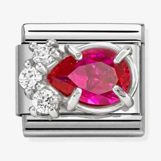 Nomination Silver Red Drop Charm