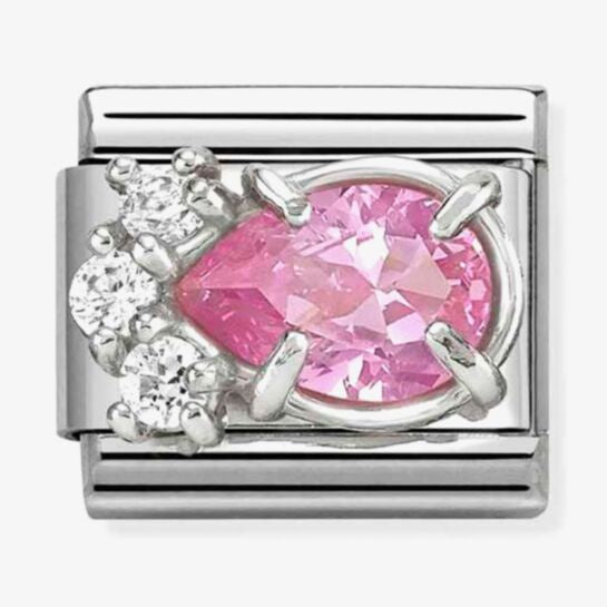 Nomination Silver Pink Drop Charm