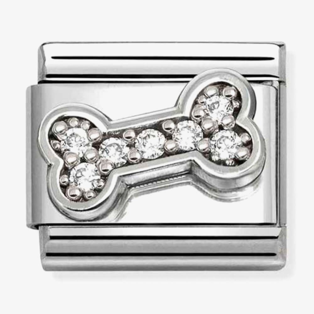 Nomination Silver White Bone Charm