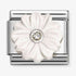 Nomination Silver White Flower CZ Charm