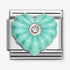 Nomination Silver Turquoise Resin Heart CZ Charm