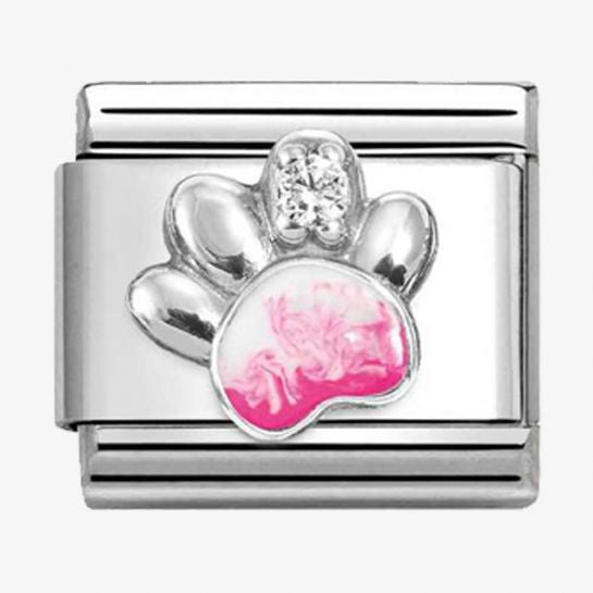Nomination Silver Pink Paw Charm