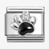 Nomination Silver Black Paw Charm