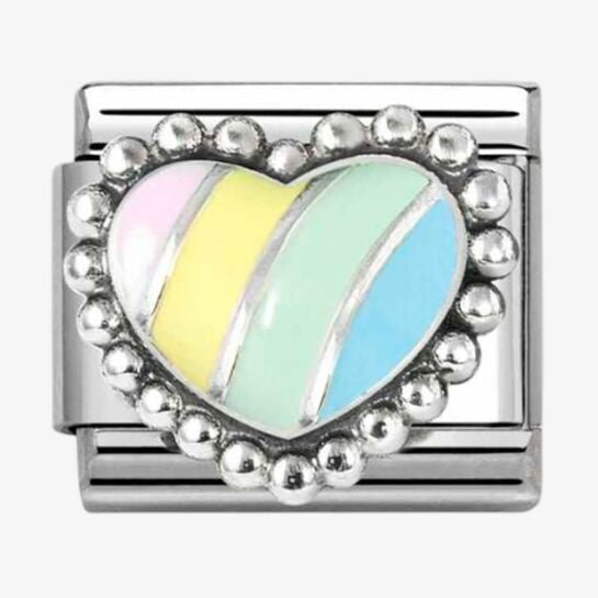 Nomination Multicolour Beaded Heart Charm