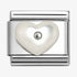 Nomination Silver Mother Of Pearl Heart Charm