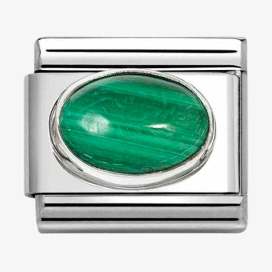 Nomination Silver Malachite Charm