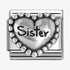 Nomination Silver Beaded Sister Heart Charm