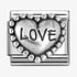 Nomination Silver Love Beaded Heart Charm