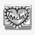 Nomination Silver Teacher Beaded Heart Charm