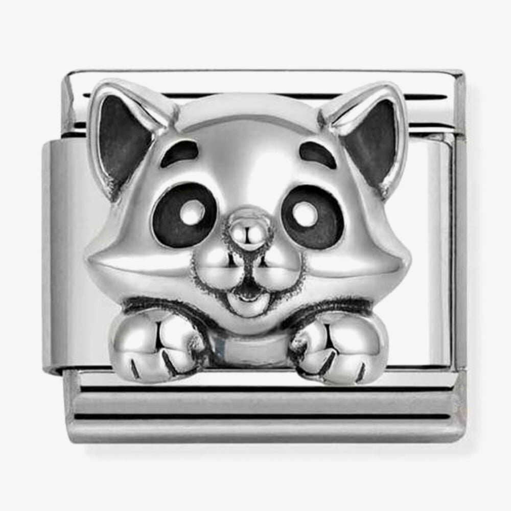 Nomination Silver Cute Cat Charm