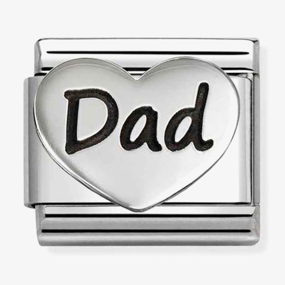 Nomination Silver New Dad Heart Charm