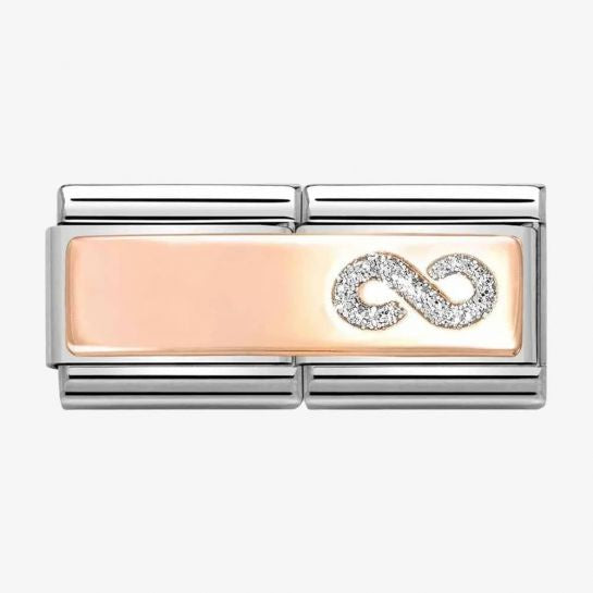 Nomination Rose Gold Engraveable Infinity Double Charm