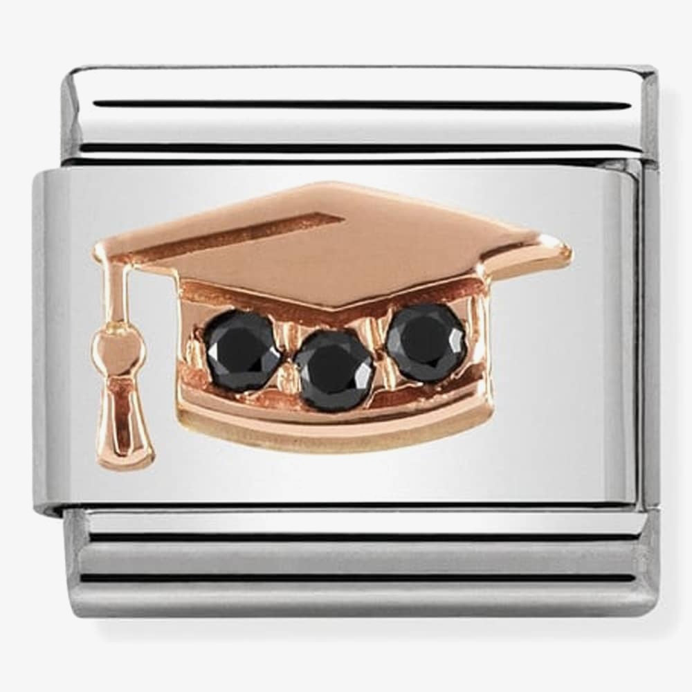 Nomination Rose Gold Graduation Hat Charm