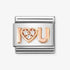 Nomination Rose Gold CZ I Heart You Charm