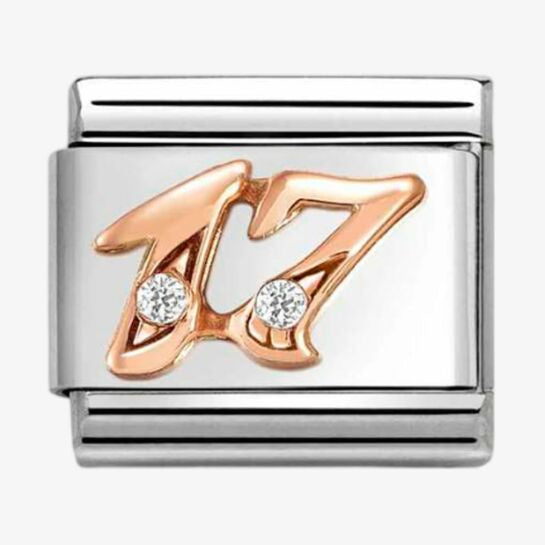 Nomination Rose Gold 17th Birthday Charm