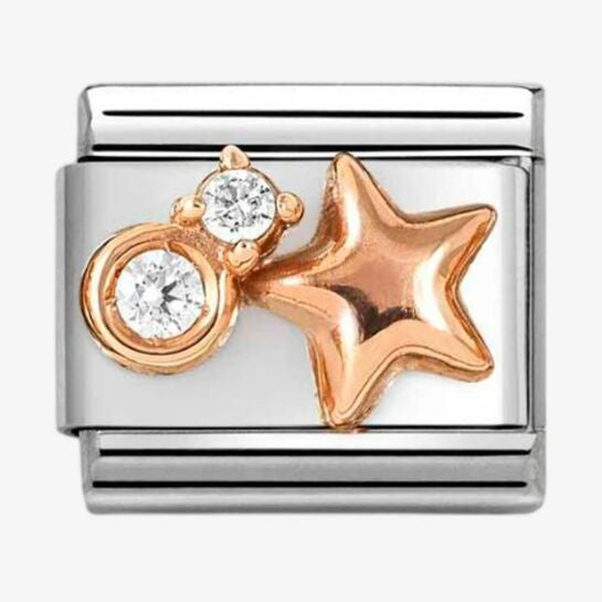 Nomination Rose Gold Star CZ Charm