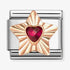 Nomination Rose Gold Red Heart Star Charm