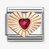 Nomination Rose Gold Red Heart On Heart Charm