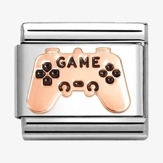 Nomination Rose Gold Controller With Flowers Charm