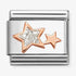 Nomination Rose Gold Glitter Stars Charm