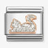 Nomination Rose Gold Glitter Cat Charm