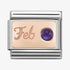 Nomination Rose Gold February Amethyst Birthstone Charm