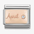 Nomination Rose Gold April Birthstone Diamond Charm