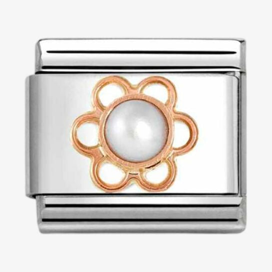 Nomination Rose Gold Mother Of Pearl Flower Charm