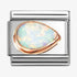 Nomination Rose Gold White Opal Faceted Drop Right Charm
