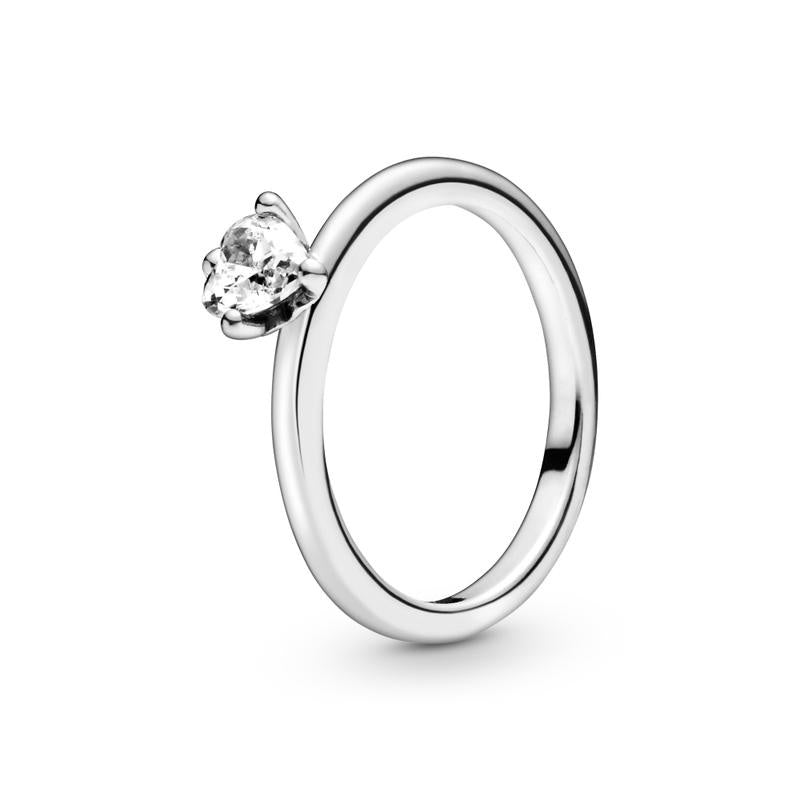 Pandora Clear Heart Solitaire Ring