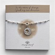 Mantra Wave  Charm Bracelet | Sterling Silver