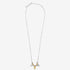 Joma Reva Triple Textured Hearts Silver & Gold Necklace