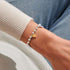 Joma Reva Textured Hearts Silver & Gold Bracelet