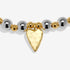 Joma Reva Textured Hearts Silver & Gold Bracelet