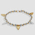 Joma Reva Textured Hearts Silver & Gold Bracelet