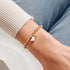 Joma Reva Textured Offset Hearts Silver & Gold Bracelet