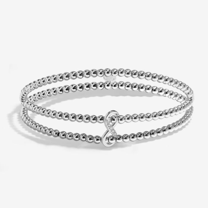 Joma Reva Infinity Silver Linked Bracelets