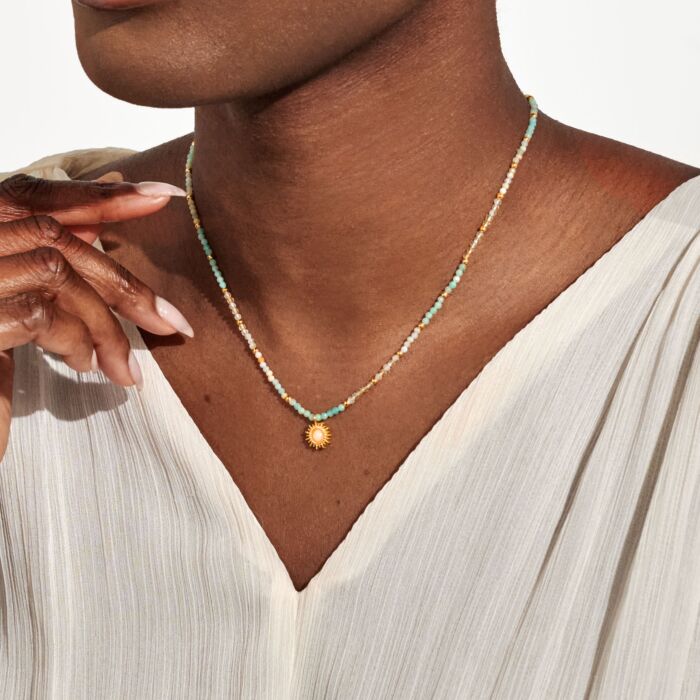 Joma Loved By You Rock Crystal Sun Necklace