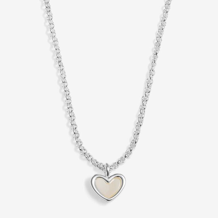 Joma Loved By You Mother Of Pearl Heart Necklace